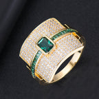 Anillo apilable de lujo de diseño Mónaco para mujeres