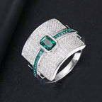 Anillo apilable de lujo de diseño Mónaco para mujeres