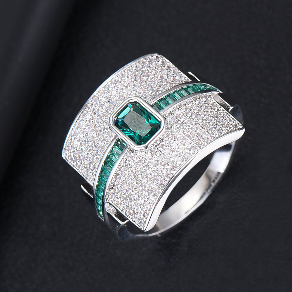Anillo apilable de lujo de diseño Mónaco para mujeres