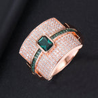 Anillo apilable de lujo de diseño Mónaco para mujeres