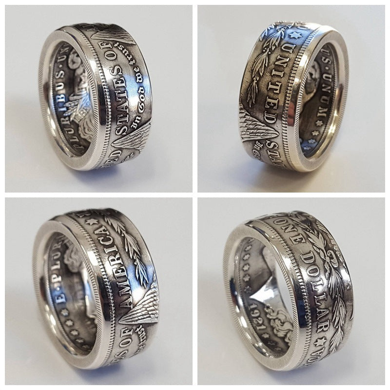 Anillo de Moneda de Dólar de Plata Morgan