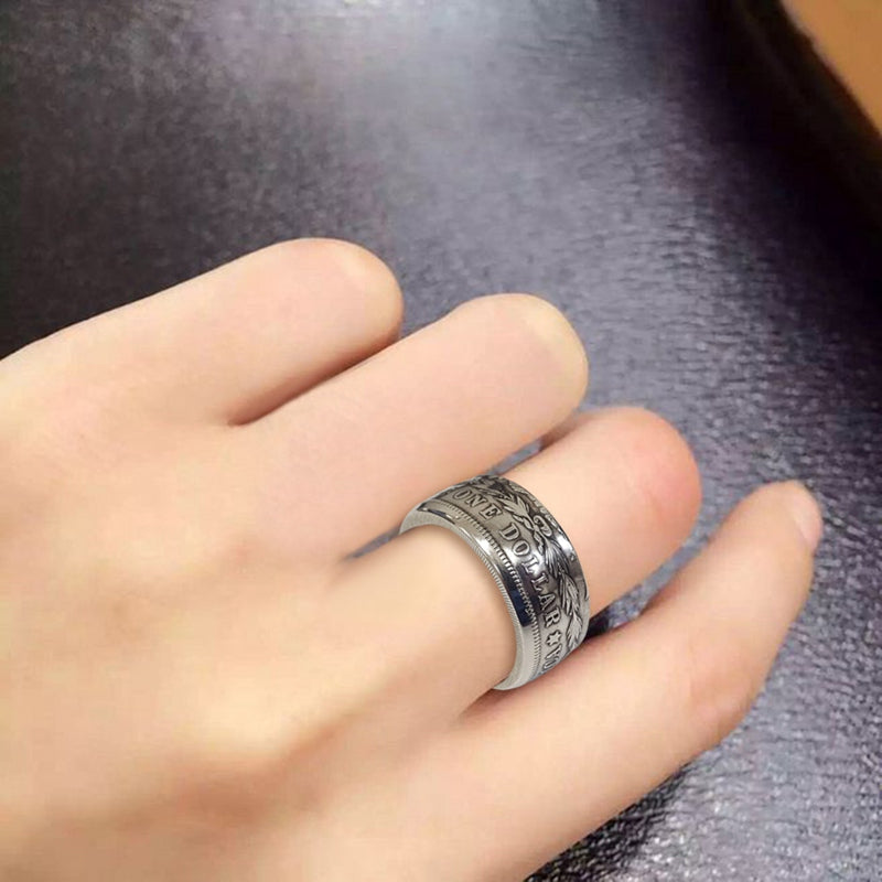 Anillo de Moneda de Dólar de Plata Morgan