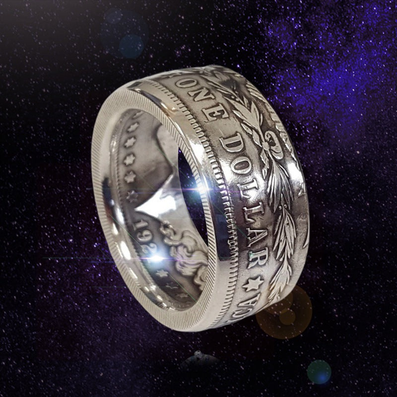 Anillo de Moneda de Dólar de Plata Morgan