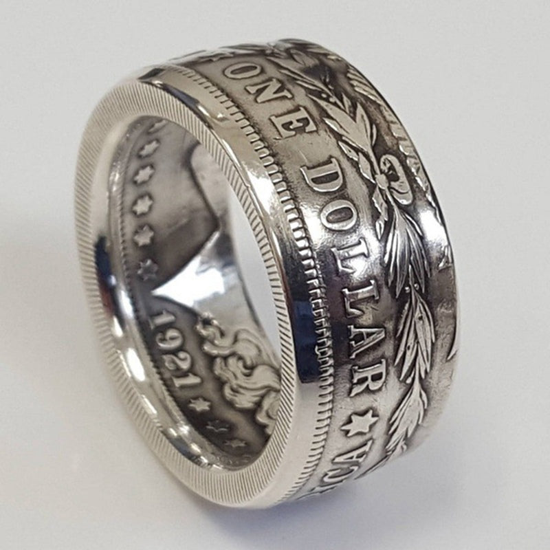Anillo de Moneda de Dólar de Plata Morgan