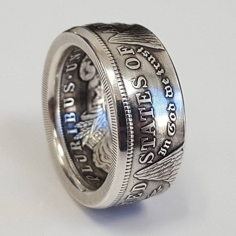 Anillo de Moneda de Dólar de Plata Morgan