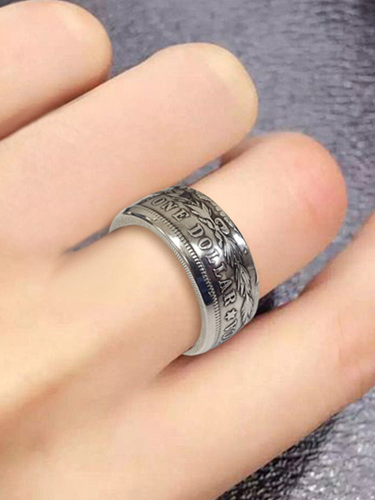 Anillo de Moneda de Dólar de Plata Morgan