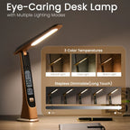 FLEXILUX – Lámpara de Escritorio LED Portátil Plegable con Pantalla de Hora