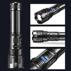 Linterna táctica brillante y resistente al agua XHP50