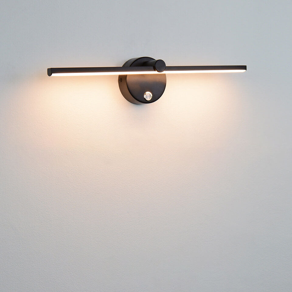 Lámpara de pared LED de espejo con interruptor de barra larga de aluminio minimalista nórdico