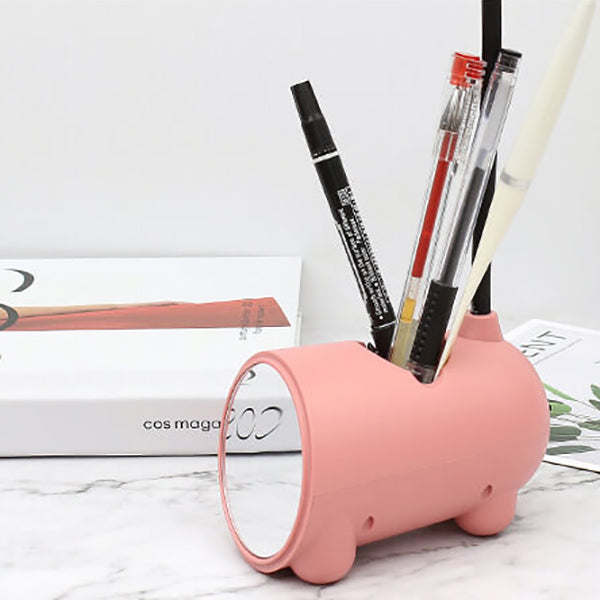Lámpara de escritorio LED con diseño de conejo y soporte para bolígrafos – Táctil y regulable