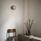 Aplique de Pared de Madera Blanca Moderna