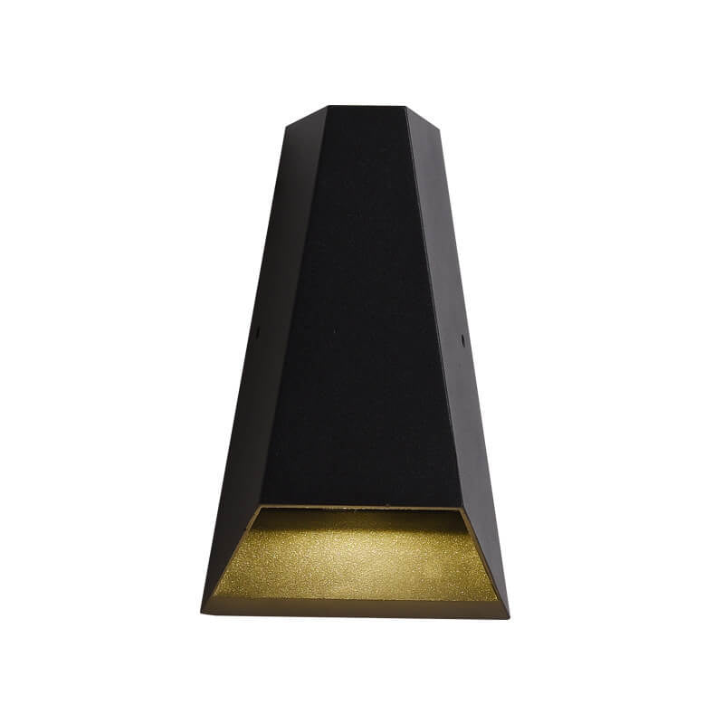 Moderna lámpara de pared LED exterior iluminada de arriba hacia abajo en forma de trapecio