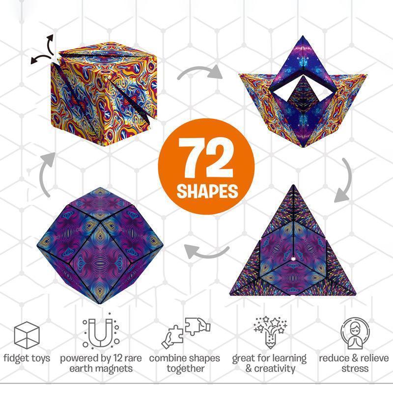 Cubo Magnético Transformable | Juguete de Puzzle Transformable | Multicolor