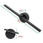 Lámpara de pared LED de espejo con interruptor de barra larga de aluminio minimalista nórdico