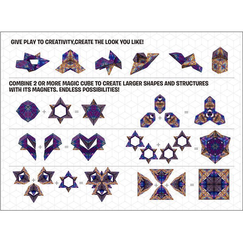 Cubo Magnético Transformable | Juguete de Puzzle Transformable | Multicolor