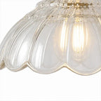 Lámpara Colgante de Vidrio Diseño Floral Vintage