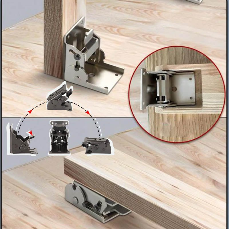 Bisagra plegable autolock de 90 grados, protección contra la corrosión, conector invisible