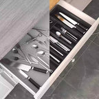 Organizador de cajón extensible y ajustable para una cocina