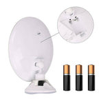 Espejo de maquillaje compacto con LED, 10 aumentos y rotación de 360°