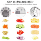 ProSlice Mandolina Cortadora de Verduras – Cuchillas de Acero Inoxidable Ajustables para Corte Preciso