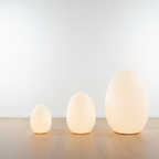 SolStone | Lámpara de Pie Escultural de Huevo Minimalista Moderna para Sala de Estar