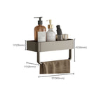Conjunto de Accesorios de Baño de Aluminio Contemporáneo Estante de Baño Gris