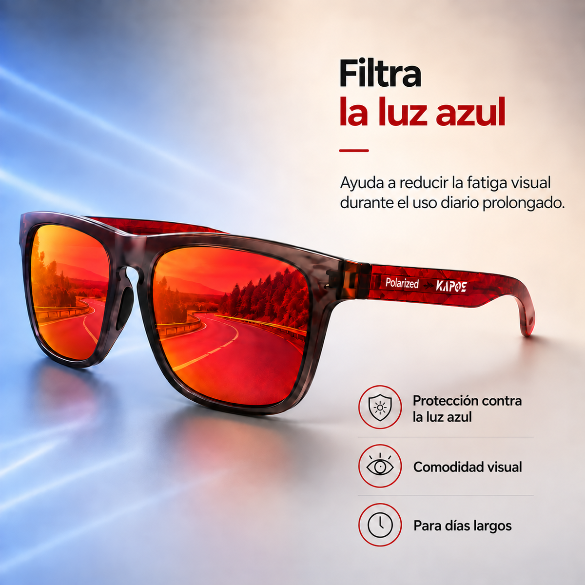 Gafas de sol polarizadas anti-luz azul UV400 MetroGuard