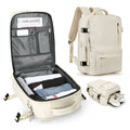 TRAVELMATE - Gran Mochila de Viaje Impermeable con USB – Antirrobo & Compartimento para Zapatos – 35L