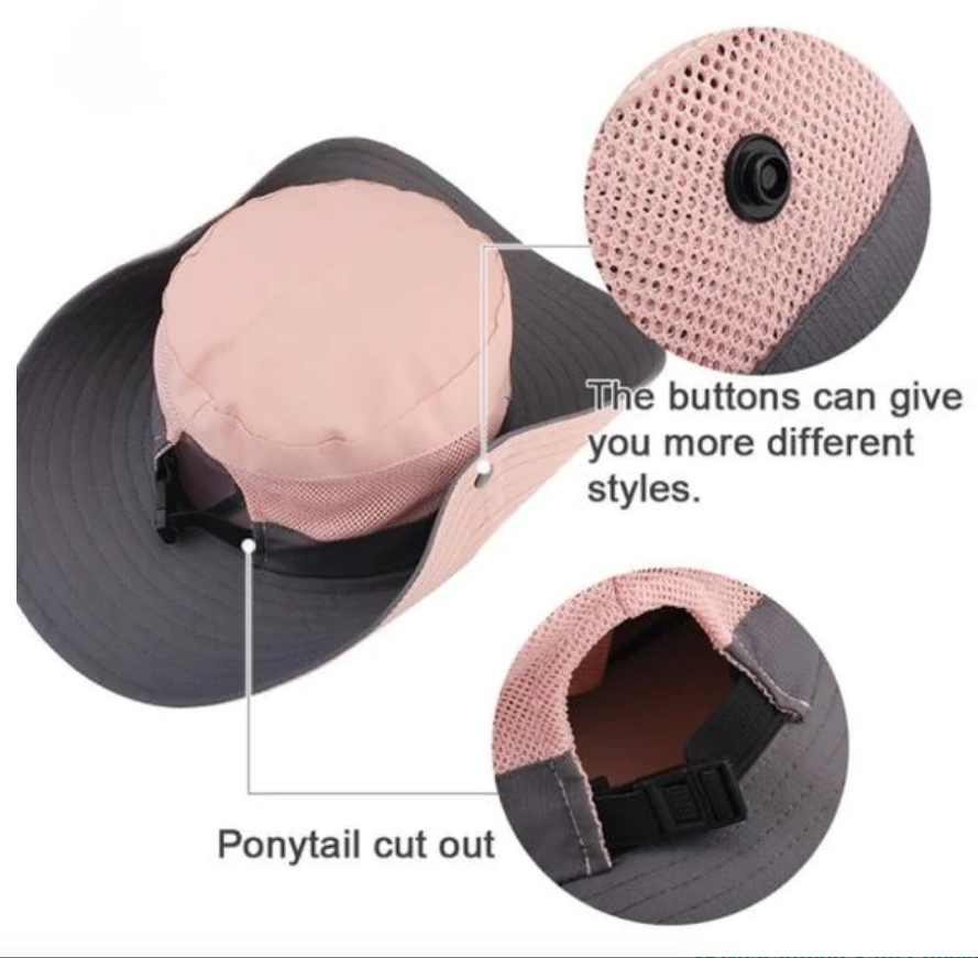 Sombrero de sol plegable con protección UV