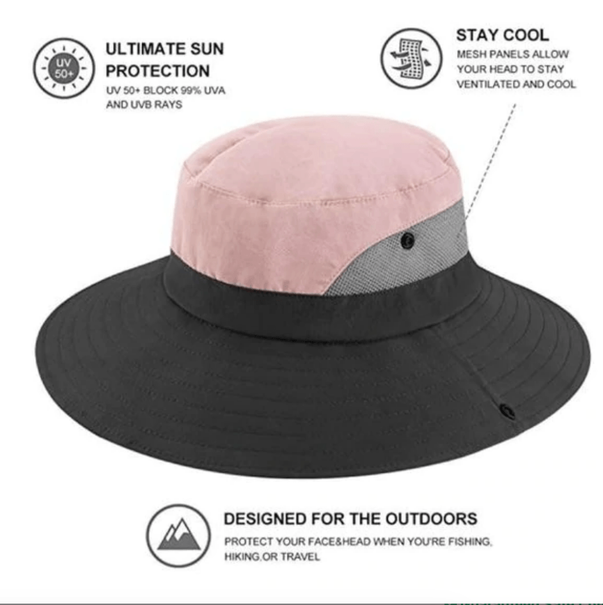 Sombrero de sol plegable con protección UV