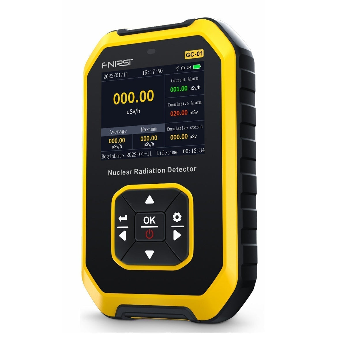 Contador Geiger detector de radiación nuclear