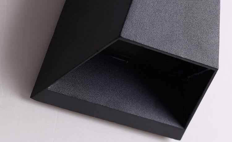 Moderna lámpara de pared LED exterior iluminada de arriba hacia abajo en forma de trapecio