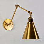 Luz de Pared de Lámpara de Bronce 1 Kit de Montaje en Pared de Metal Antiguo con Brazo Giratorio Flexible