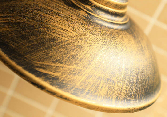 Lámpara de pared exterior curva de hierro impermeable Retro Loft Dome 1 luz