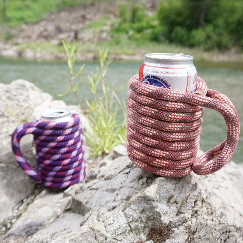 Funda para Lata de Cerveza de Cuerda de Escalada Reciclada