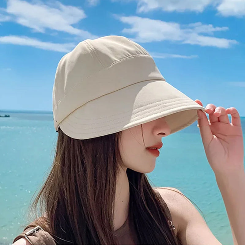 Sombrero de protección UV sin maquillaje