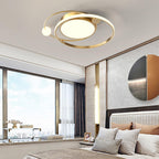 Moderna Lámpara de Techo LED con Diseño Circular para Sala de Estar y Dormitorio