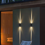 Lámpara de pared exterior LED rectangular – a prueba de agua, regulable y moderna