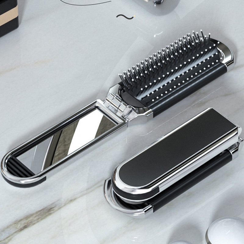 Espejo de Viaje MirrorFlex con Cepillo de Pelo | Plegable y Compacto | Estilo Práctico en Movimiento