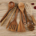 Utensilios de Cocina de Madera Premium | 7 Sets