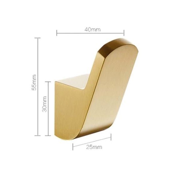 ELVANOR – Modernos ganchos de pared de latón dorado para batas de baño, para una suspensión compacta y elegante