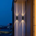 Lámpara de pared exterior LED rectangular – a prueba de agua, regulable y moderna