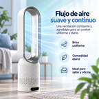 AirPure – Ventilador de torre sin aspas ultrasilencioso (< 32 dB)