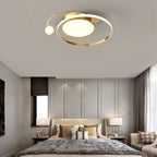 Moderna Lámpara de Techo LED con Diseño Circular para Sala de Estar y Dormitorio