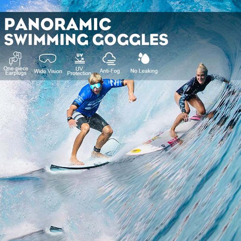 Gafas de natación antiempañantes de visión amplia