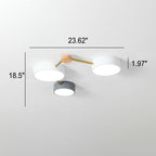 Lámpara de techo LED escandinava de madera y metal