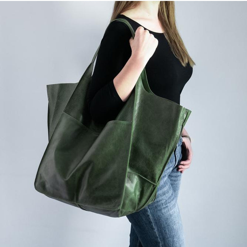 Bolsos de fin de semana de gran tamaño de cuero