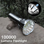 Linterna LED de alto rendimiento de 30,000-5,000 lúmenes, impermeable