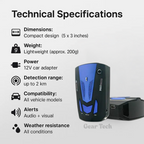 Detector de Radar en el Reino Unido – Detector de Cámaras de Velocidad Flash con Detección Precisa de Largo Alcance para una Conducción Segura