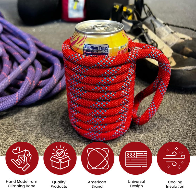 Funda para Lata de Cerveza de Cuerda de Escalada Reciclada